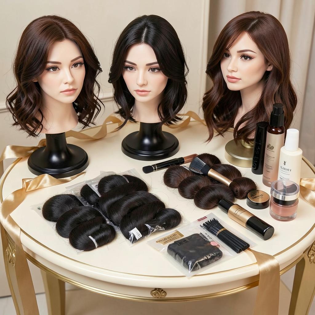Premium wholesale hair inventory of wigs, bundles, and beauty accessories